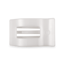 Load image into Gallery viewer, Coconut White Medium Flat Rectangle Hair Clip
