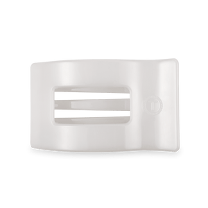 Coconut White Medium Flat Rectangle Hair Clip