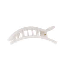 Load image into Gallery viewer, Coconut White Medium Flat Rectangle Hair Clip
