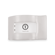 Load image into Gallery viewer, Coconut White Medium Flat Rectangle Hair Clip

