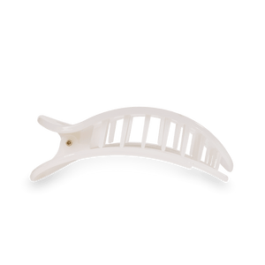 Coconut White Medium Flat Round Hair Clip