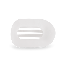 Load image into Gallery viewer, Coconut White Medium Flat Round Hair Clip
