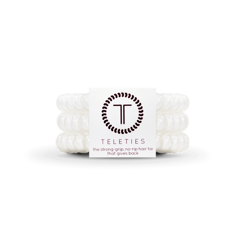 Coconut White Small Hair Ties Set of 3