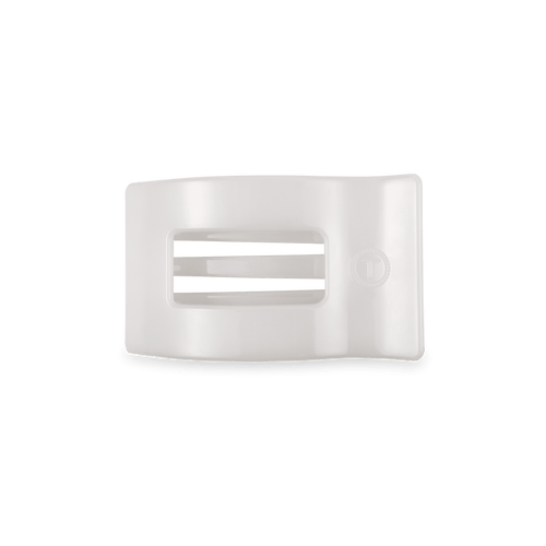 Coconut White Small Flat Rectangle Hair Clip