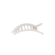 Load image into Gallery viewer, Coconut White Small Flat Rectangle Hair Clip
