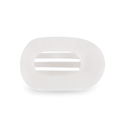 Coconut White Small Flat Round Hair Clip