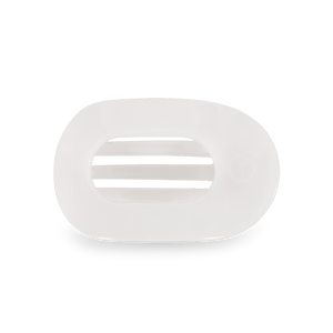 Coconut White Small Flat Round Hair Clip