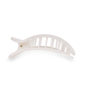 Coconut White Small Flat Round Hair Clip