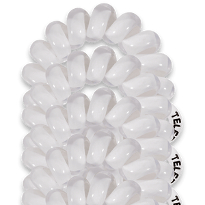 Coconut White Tiny Hair Ties Set of 5