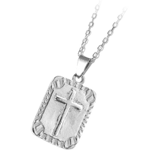 Load image into Gallery viewer, Cross Sterling Silver Charm Necklace
