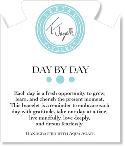 Day by Day Collection- Aqua Agate Gemstone Bracelet