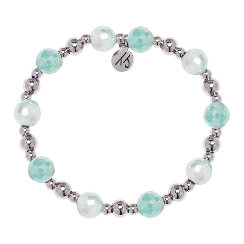 Day by Day Collection- Aqua Agate Gemstone Bracelet