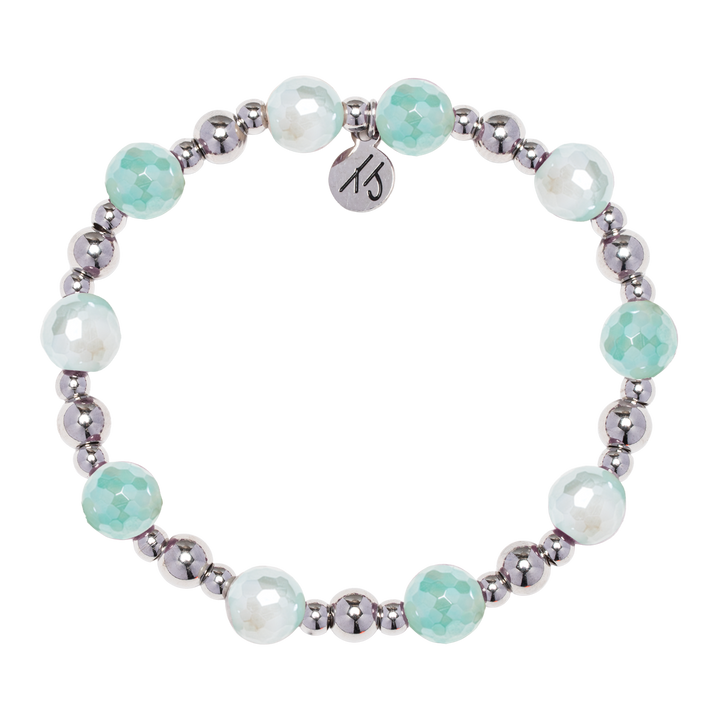 Day by Day Collection- Aqua Agate Gemstone Bracelet