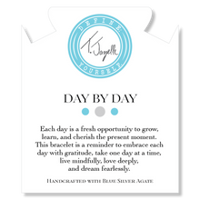 Load image into Gallery viewer, Day by Day Collection - Blue Silver Agate Gemstone Bracelet
