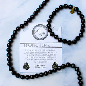 Defining Bracelet- Protection Bracelet with Onyx Gemstones