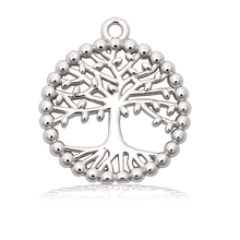Load image into Gallery viewer, Family Tree Charm with Aqua Agate Gemstone Bracelet
