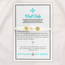 Load image into Gallery viewer, First Holy Communion Child of God Bracelet - Pearl
