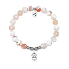 Load image into Gallery viewer, Forever Connected Charm with White Natural Agate Gemstone Bracelet
