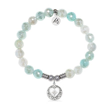 Load image into Gallery viewer, Friendship Heart Charm with Aqua Agate Gemstone Bracelet

