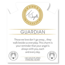 Load image into Gallery viewer, Gold Collection  - Sakura Agate Gemstone Bracelet with Guardian Gold Charm
