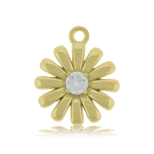 Gold Collection - Madagascar Quartz Bracelet with Daisy Gold Charm
