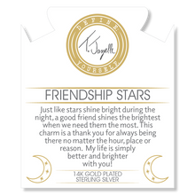 Load image into Gallery viewer, Gold Collection - Sky Blue Jade Bracelet with Friendship Stars Gold Charm
