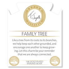Load image into Gallery viewer, Gold Collection - Champagne Agate Gemstone Bracelet with Family Tree Gold Charm
