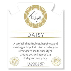 Gold Collection - Madagascar Quartz Bracelet with Daisy Gold Charm