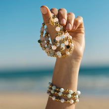 Load image into Gallery viewer, Gold Day by Day Collection- Blue Aquamarine Gemstone Bracelet
