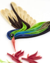 Load image into Gallery viewer, Quilled Broad-billed Hummingbird Greeting Card
