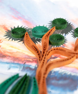 Desert Landscape Quilling Card