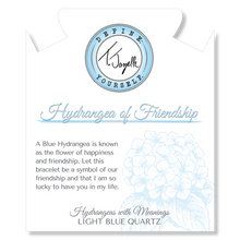 Load image into Gallery viewer, Hydrangea Collection- Light Blue Quartz Bracelet with Sterling Silver Hydrangea Bead
