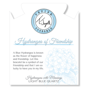 Hydrangea Collection- Light Blue Quartz Bracelet with Sterling Silver Hydrangea Bead