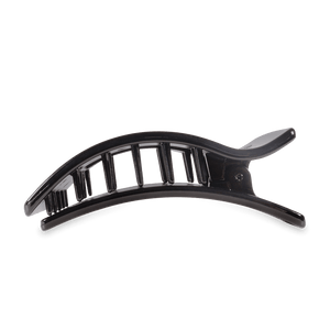 Jet Black Large Flat Rectangle Hair Clip