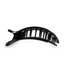 Load image into Gallery viewer, Jet Black Large Flat Round Hair Clip
