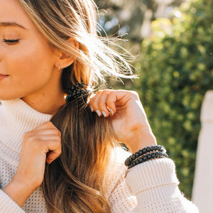 Jet Black Large Hair Ties