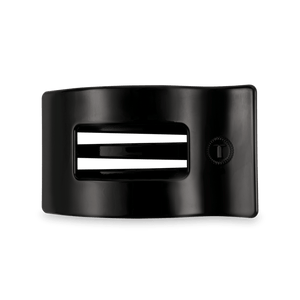 Jet Black Medium Flat Rectangle Hair Clip