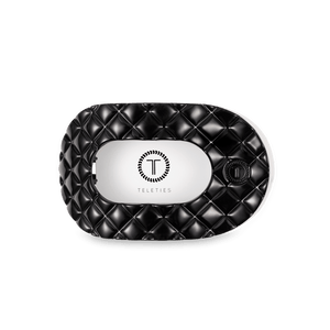Jet Black Quilted Medium Flat Round Hair Clip