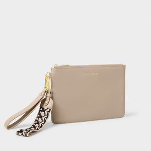Hallie Wristlet Pouch - Light Taupe