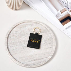 Beautifully Boxed Photo Keychain 'Love Has Four Paws' - Black