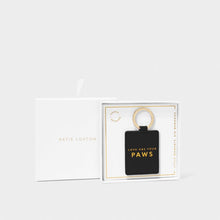 Load image into Gallery viewer, Beautifully Boxed Photo Keychain &#39;Love Has Four Paws&#39; - Black
