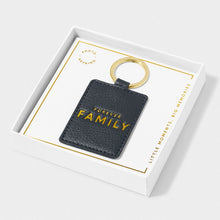 Load image into Gallery viewer, Beautifully Boxed Photo Keychain &#39;Forever Family&#39; - Navy
