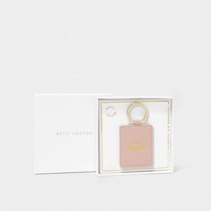 Beautifully Boxed Photo Keychain 'Best Mom' - Dusty Pink