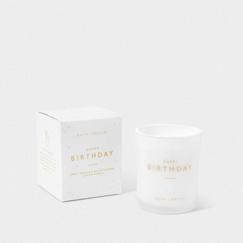 Happy Birthday Candle - Sweet Vanilla and Salted Caramel