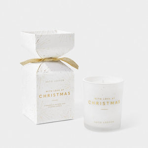 Christmas Candle 'With Love' - Frosted Pine And Cedarwood