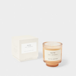 Sentiment Candle 'Mom' - Fresh Linen And White Lily
