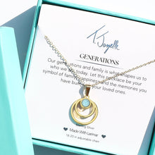 Load image into Gallery viewer, Larimar Generations Gold Charm Necklace

