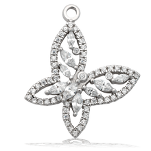 Load image into Gallery viewer, Lepidolite Quartz Gemstone Bracelet with Butterfly CZ Sterling Silver Charm
