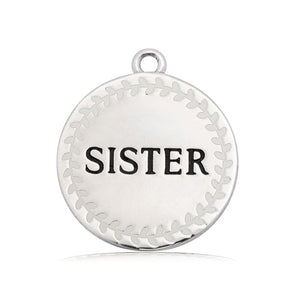 Lepidolite Quartz Gemstone Bracelet with Endless Love Sister Sterling Silver Charm