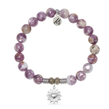 Load image into Gallery viewer, Lepidolite Quartz Gemstone Bracelet with Follow Your Heart Sterling Silver Charm
